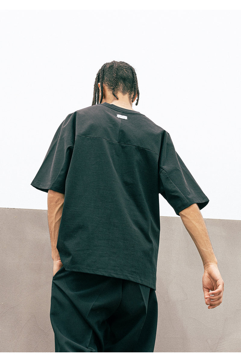 マスノウン(MASSNOUN) INCISION OVERSIZED T-SHIRTS MUOTS001-BK