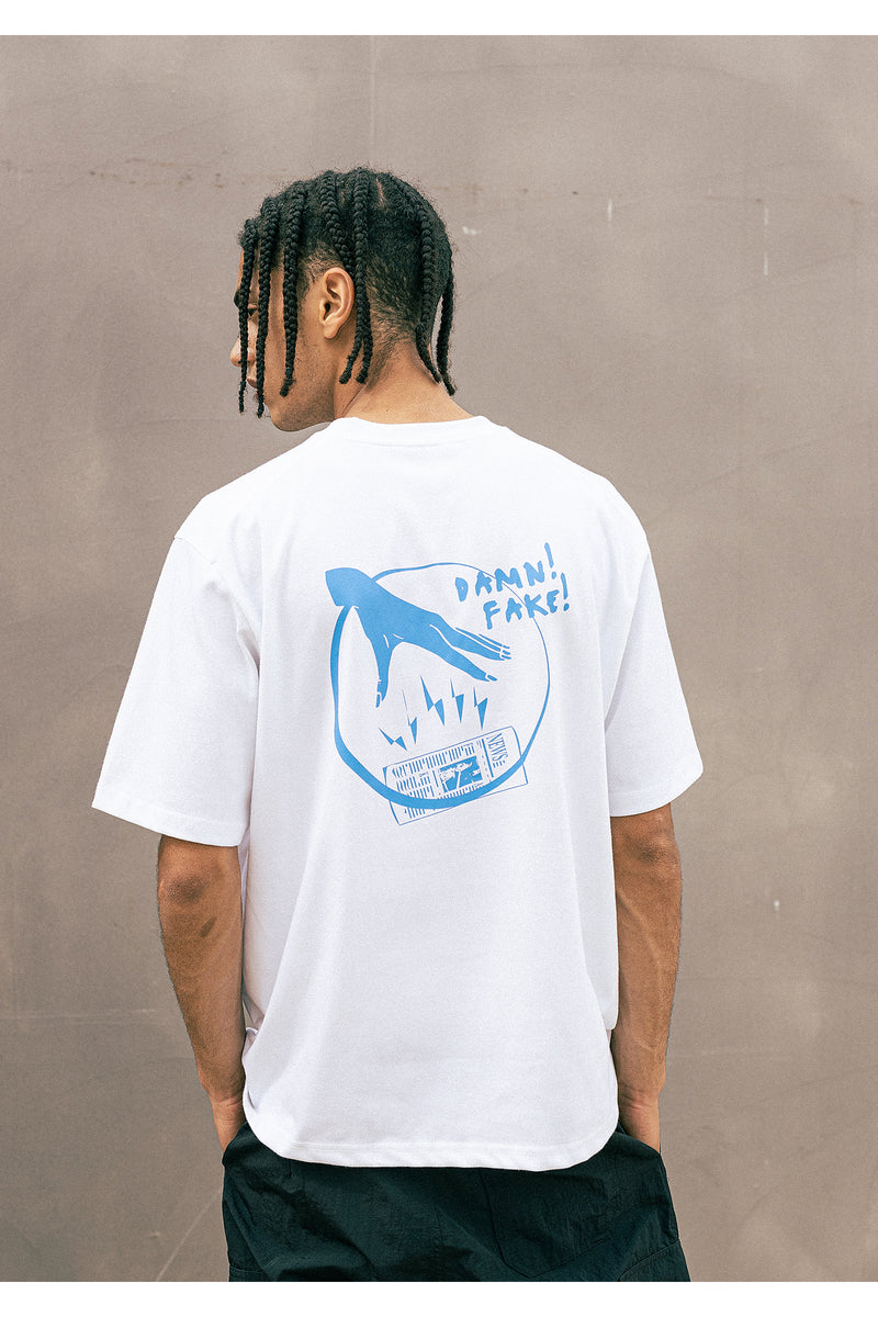 マスノウン(MASSNOUN) FAKE HAND REGULAR T-SHIRTS MUOTS003-WT
