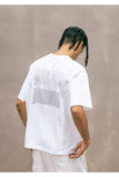 マスノウン(MASSNOUN)  FAKE ILLUSUIN LINE OVERSIZED T-SHIRTS MUOTS004-WT