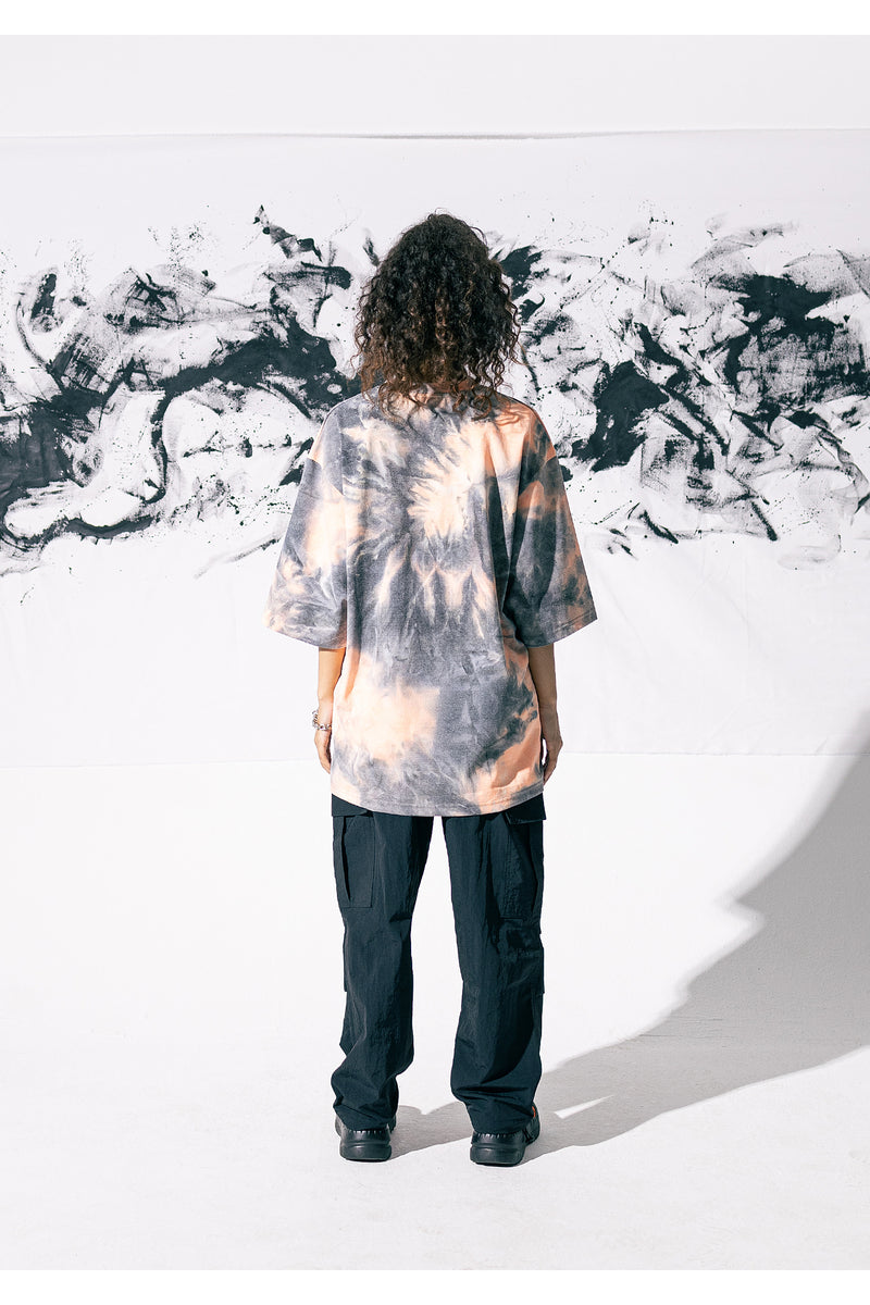 マスノウン(MASSNOUN)  SL LOGO TIE-DYE OVERSIZED T-SHIRTS MUOTS006-OB