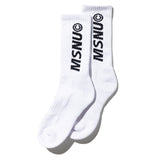 マスノウン(MASSNOUN) MNGU LOGO SOCKS MUZAS001-WT