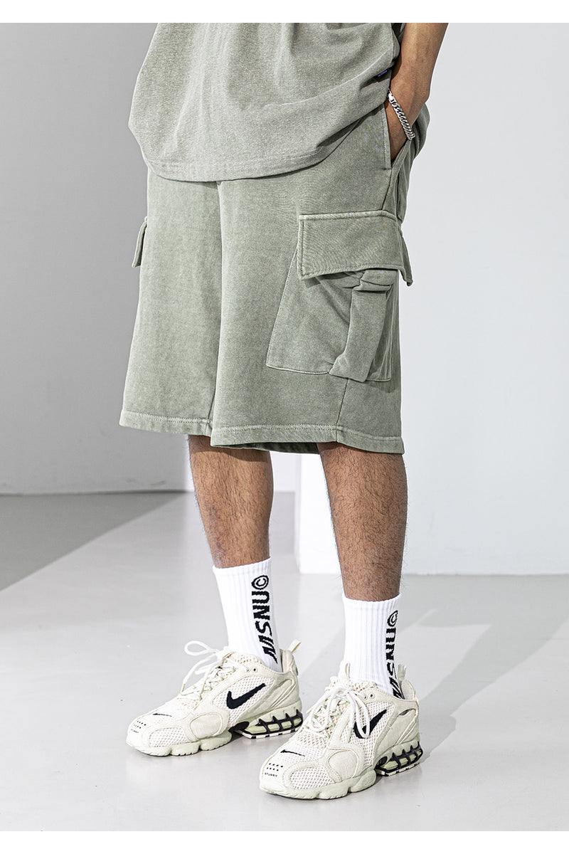 マスノウン(MASSNOUN) PIGMENT POCKET SHORT PANTS MUZSP001-KK