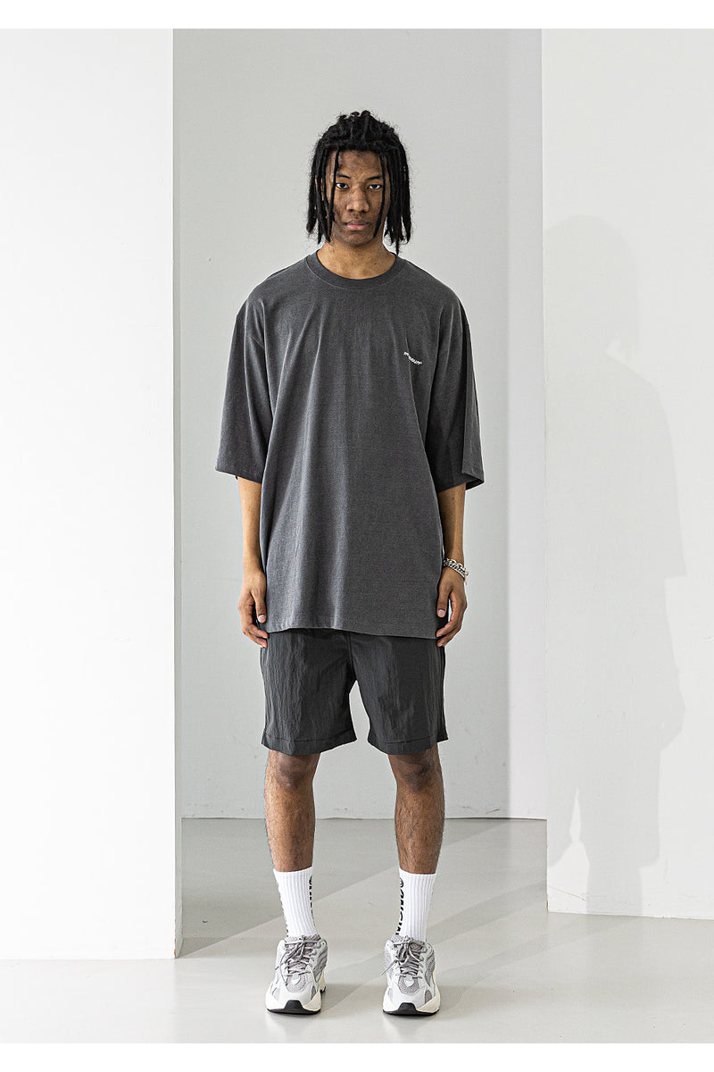 マスノウン(MASSNOUN)  PIGMENT STRAP OVERSIZED T-SHIRTS MUZTS001-DG