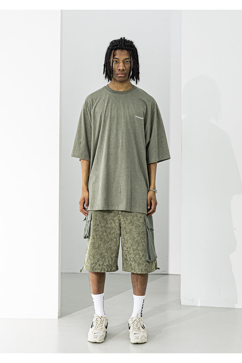 マスノウン(MASSNOUN)  PIGMENT STRAP OVERSIZED T-SHIRTS MUZTS001-KK