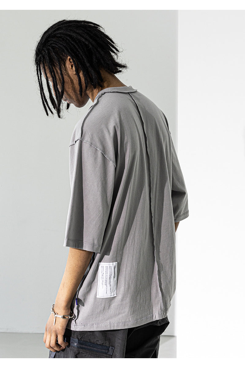 マスノウン(MASSNOUN)  SL LOGO EDGE OVERSIZED T-SHIRTS MUZTS002-DG