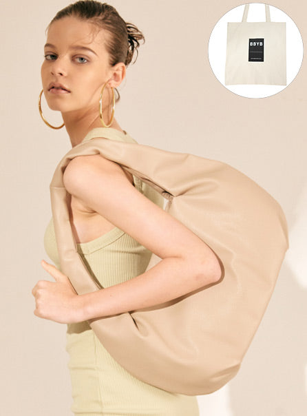 BBYB(ビービーワイビー) Curve Shoulder Bag (Taupe Beige)