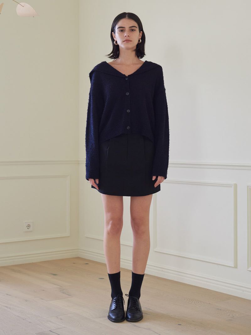 TMO BY 13MONTH（ティーエムオーバイサーティンマンス）ONE TUCK MINI SKIRTS (BLACK)