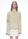 オベルー(OVERR) 20SS VELCRO PIGMENT LIGHTBEIGE HOODIE