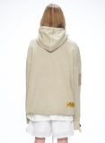 オベルー(OVERR) 20SS VELCRO PIGMENT LIGHTBEIGE HOODIE