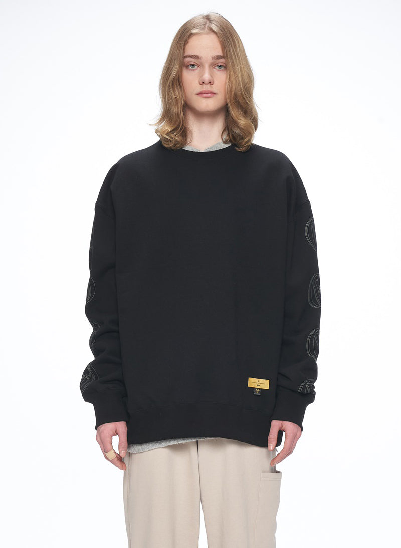 オベルー(OVERR) 20SS BIG LOGO PRINTING CHARCOAL SWEATSHIRTS