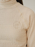 TMO BY 13MONTH（ティーエムオーバイサーティンマンス）PLEATED TURTLE NECK TOP (IVORY)