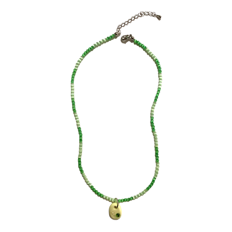 Nff(エヌエフエフ) 	 bead mix necklace_green
