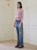 TMO BY 13MONTH（ティーエムオーバイサーティンマンス）RIBBED HEM CARDIGAN (PINK)