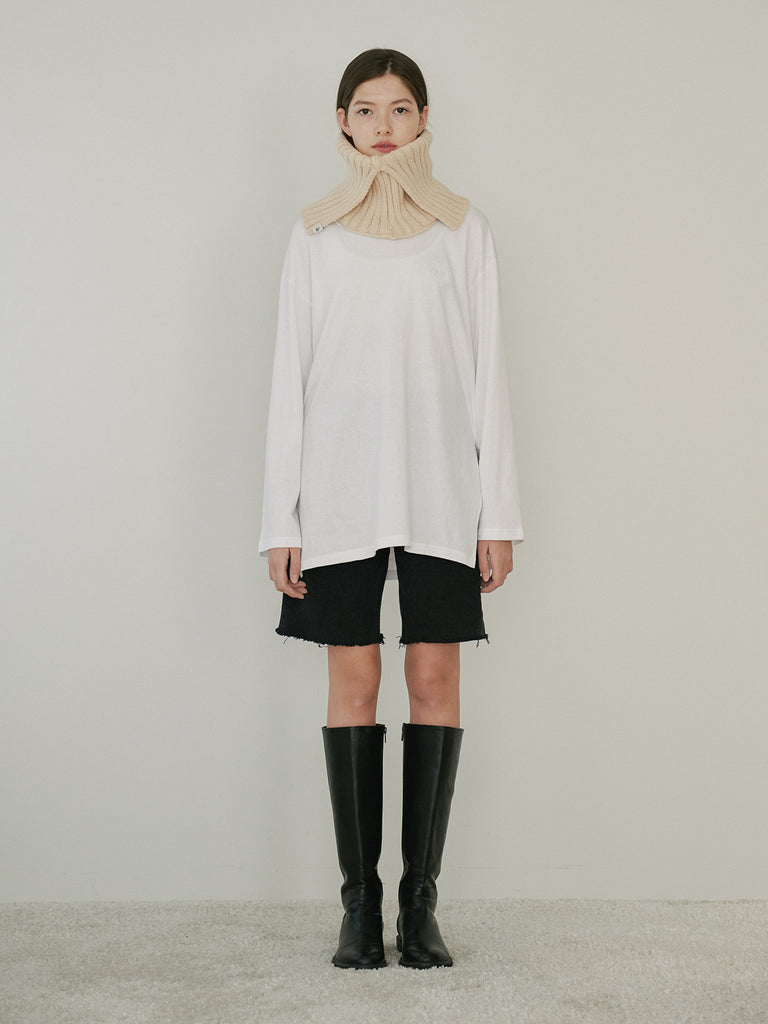 TMO BY 13MONTH（ティーエムオーバイサーティンマンス）RIBBED NECK WARMER (BEIGE)