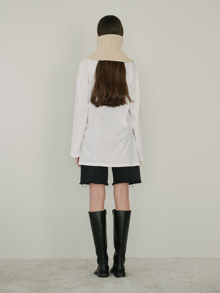 TMO BY 13MONTH（ティーエムオーバイサーティンマンス）RIBBED NECK WARMER (BEIGE)