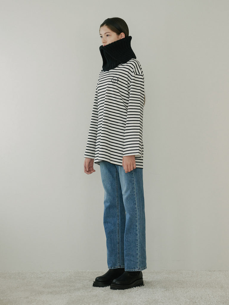 TMO BY 13MONTH（ティーエムオーバイサーティンマンス）RIBBED NECK WARMER (BLACK)