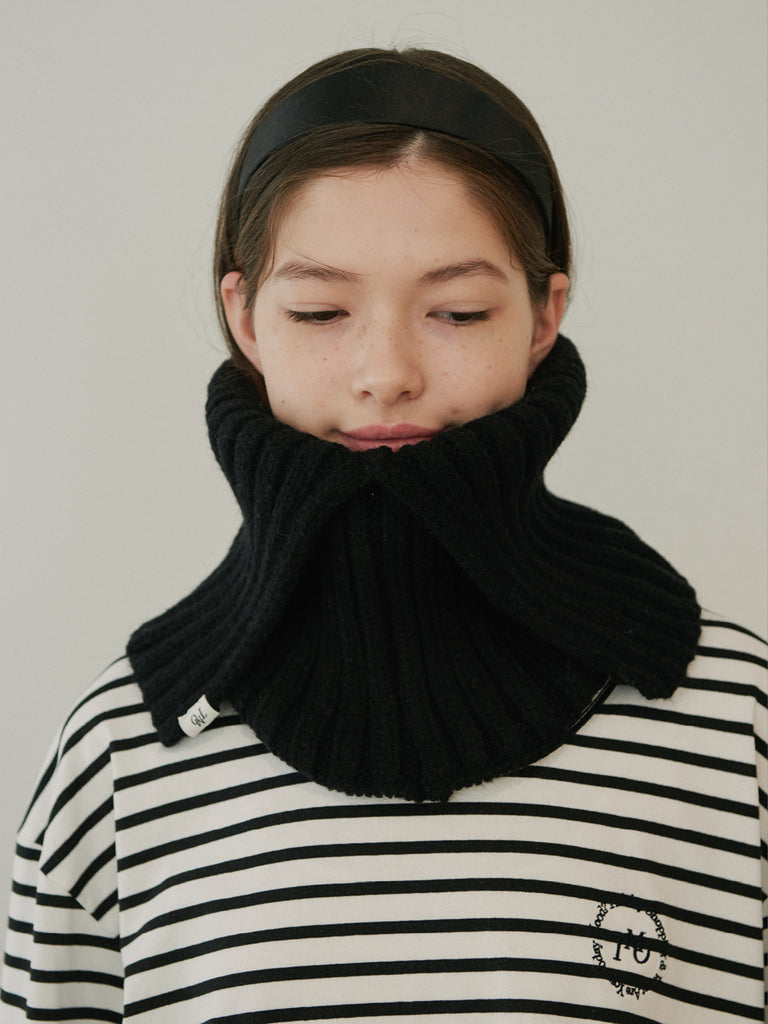 TMO BY 13MONTH（ティーエムオーバイサーティンマンス）RIBBED NECK WARMER (BLACK)