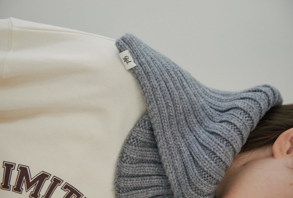 TMO BY 13MONTH（ティーエムオーバイサーティンマンス）RIBBED NECK WARMER (GRAY)