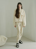 TMO BY 13MONTH（ティーエムオーバイサーティンマンス）ROUND COLLARED CROP JACKET (IVORY)