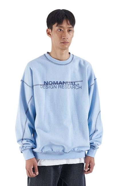 NOMANUAL(ノーマニュアル) R.D SWEATSHIRT - SKYBLUE