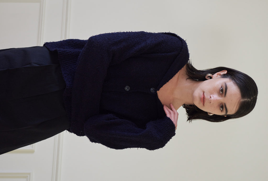 TMO BY 13MONTH（ティーエムオーバイサーティンマンス）SAILOR COALLAR CARDIGAN (NAVY)