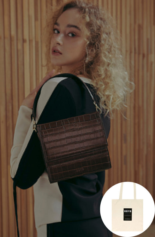 BBYB(ビービーワイビー)  Croc Lily Bag (Chestnut Brown)