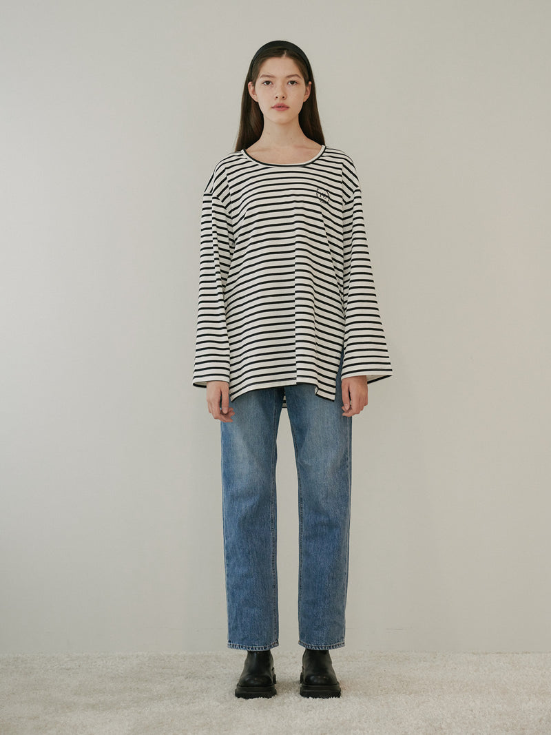 TMO BY 13MONTH（ティーエムオーバイサーティンマンス）SIDE SLIT T-SHIRT (BLACK)