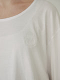 TMO BY 13MONTH（ティーエムオーバイサーティンマンス）SIDE SLIT T-SHIRT (WHITE)