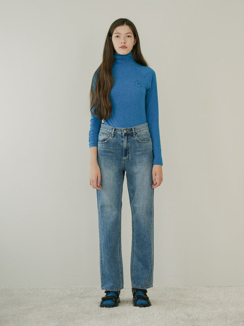 TMO BY 13MONTH（ティーエムオーバイサーティンマンス）STRAIGHT DENIM PANTS (BLUE)