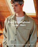 ダブルユーブイプロジェクト(WV PROJECT) Dare Herringbone Long Shirt BEIGE SYLS7328