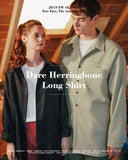 ダブルユーブイプロジェクト(WV PROJECT) Dare Herringbone Long Shirt BLACK SYLS7328