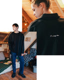 ダブルユーブイプロジェクト(WV PROJECT) Dare Herringbone Long Shirt BLACK SYLS7328