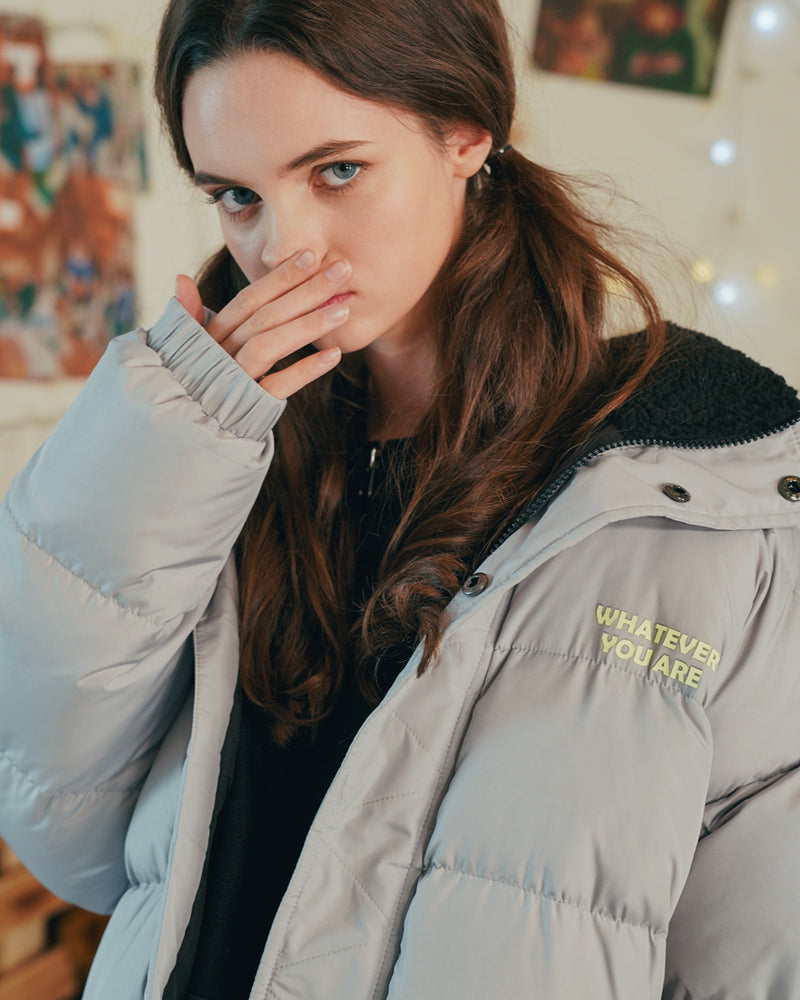 ダブルユーブイプロジェクト(WV PROJECT) Sherbet Goose-down Padding jumper Gray SYOT7294