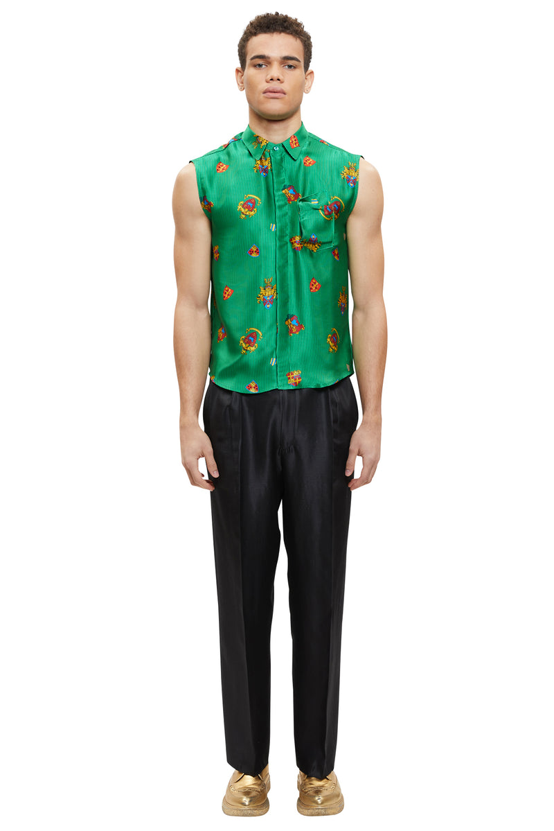 レイブレス(LABELESS) GREEN HANGER CHIEF SLEEVELESS SHIRT