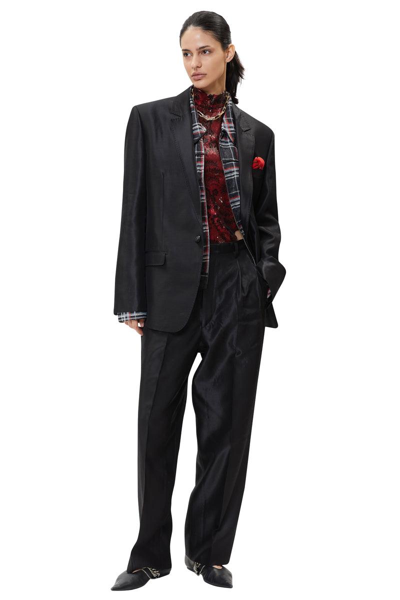 レイブレス(LABELESS) BLACK TAILORED PANTS