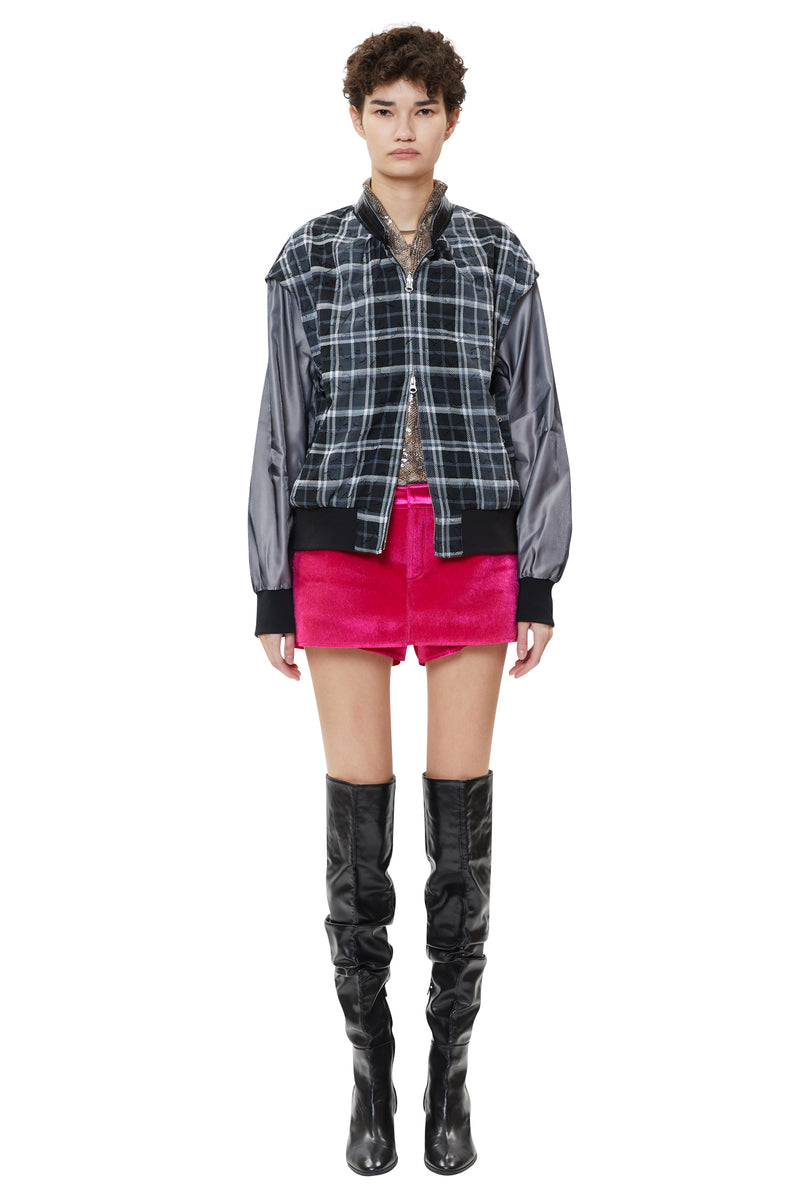 レイブレス(LABELESS) BLACK SEE THROUGH BOMBER