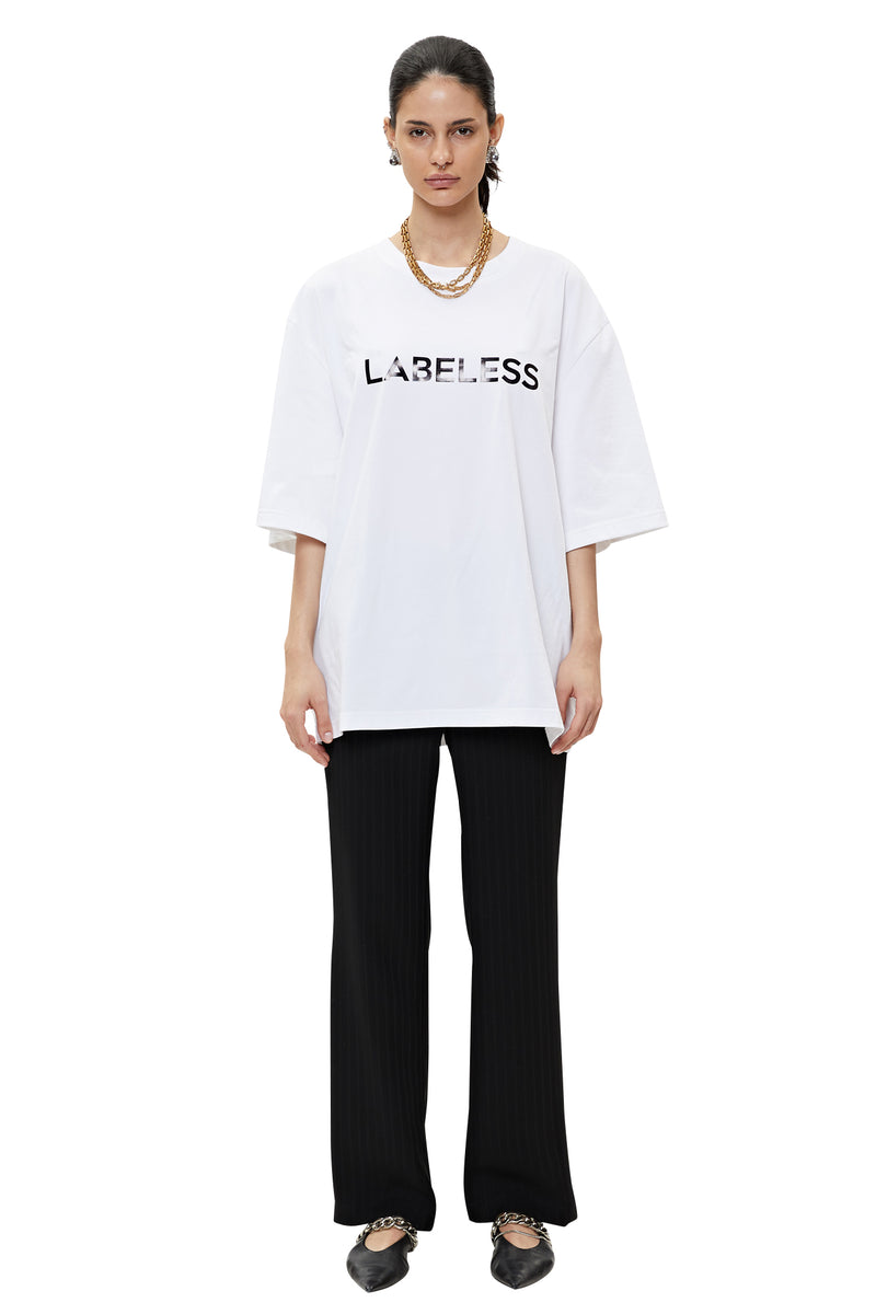 レイブレス(LABELESS) WHITE LETTERING T SHIRT