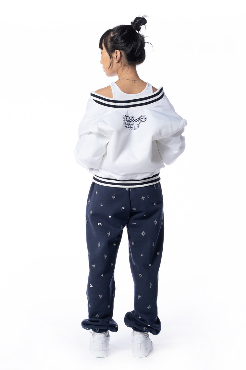 CHUNKY (チャンキー)  GLITTER STADIUM JACKET_white