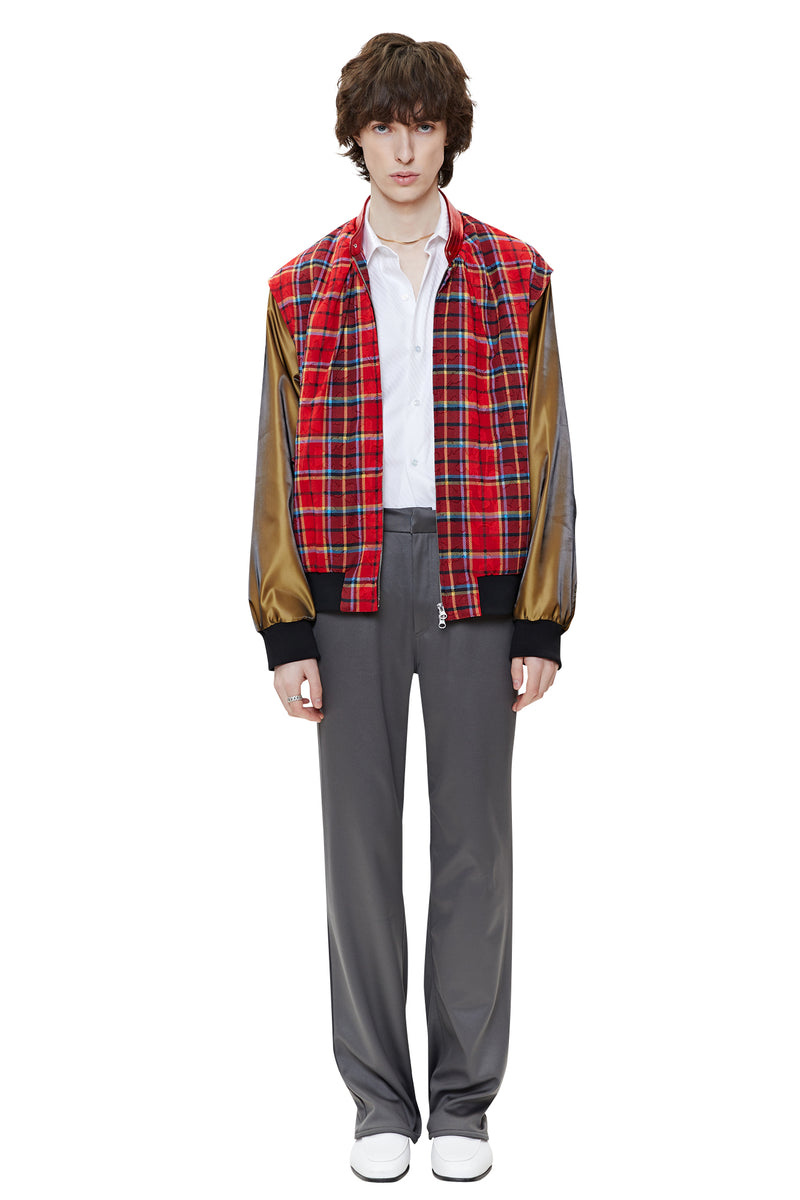 レイブレス(LABELESS) RED SEE THROUGH BOMBER