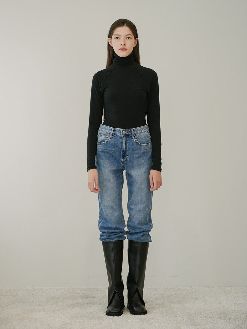 TMO BY 13MONTH（ティーエムオーバイサーティンマンス）TURTLE NECK TOP (BLACK)