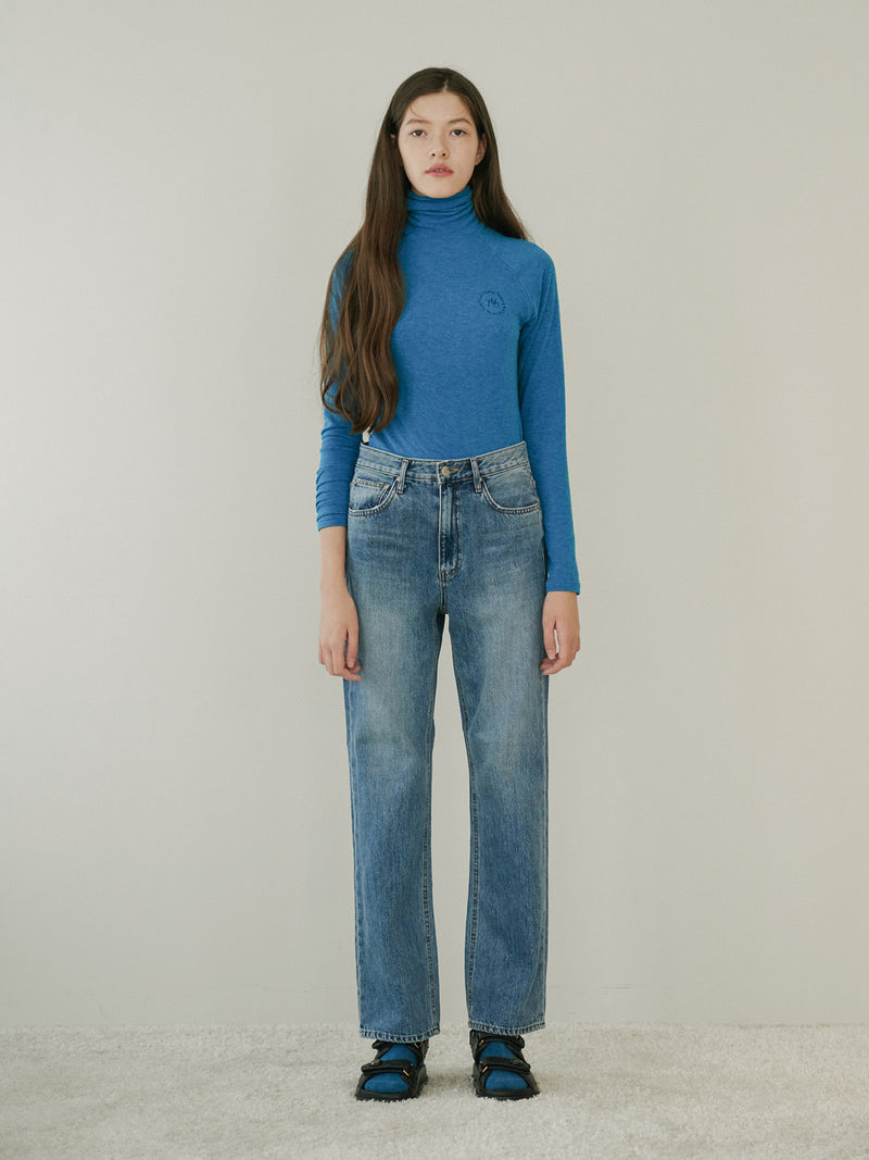 TMO BY 13MONTH（ティーエムオーバイサーティンマンス）TURTLE NECK TOP (BLUE)