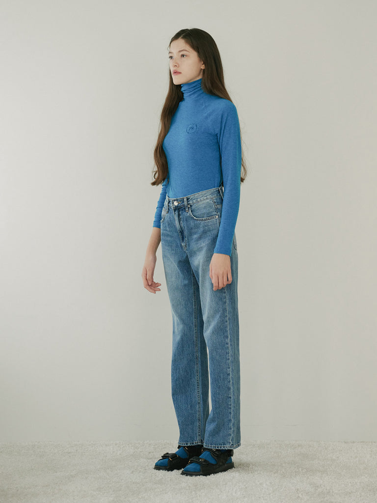 TMO BY 13MONTH（ティーエムオーバイサーティンマンス）TURTLE NECK TOP (BLUE)