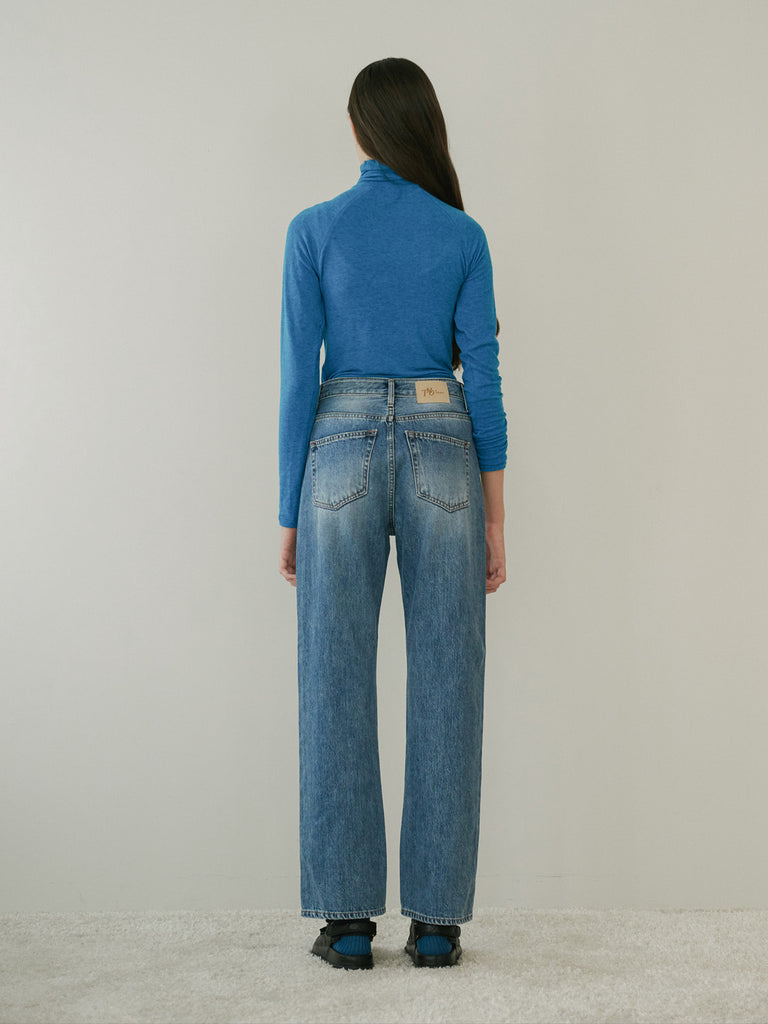 TMO BY 13MONTH（ティーエムオーバイサーティンマンス）TURTLE NECK TOP (BLUE)