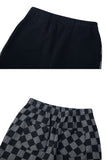 オーワイ(OY) OVER CHECK LOGO PANTS-BLACK