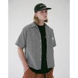 メスノウン(MASSNOUN) SL LOGO BASIC SM CHECK SHIRTS MSEST007-BK