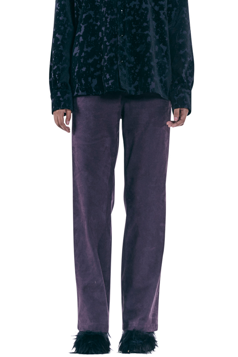 レイブレス(LABELESS) JEWELED SUEDE PANTS