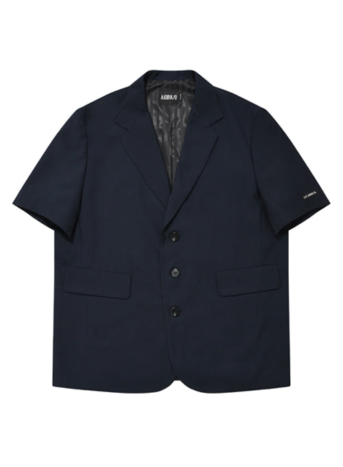 アジョバイアジョ(AJOBYAJO)     Short Sleeves Blazer [Navy]