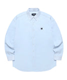 mahagrid (マハグリッド) M LOGO OXFORD SHIRT [BLUE]