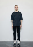 ディープリーク(DPRIQUE) OVERSIZED LOGO LABEL T-SHIRT - BLACK