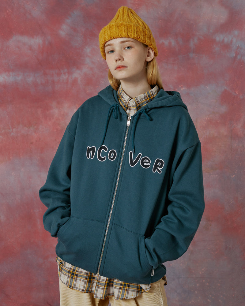 NCOVER（エンカバー）SIGNATURE PATCH LOGO HOODIE ZIPUP-DEEP BLUE